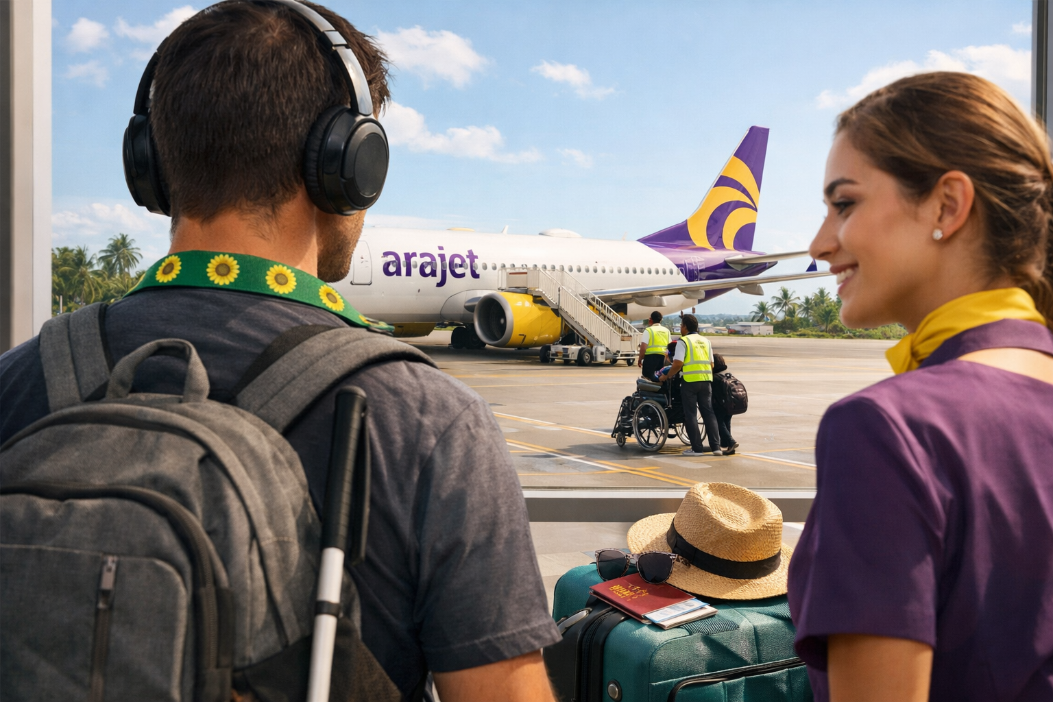 Arajet passa a apoiar passageiros com deficiências não visíveis e estreia programa no Caribe