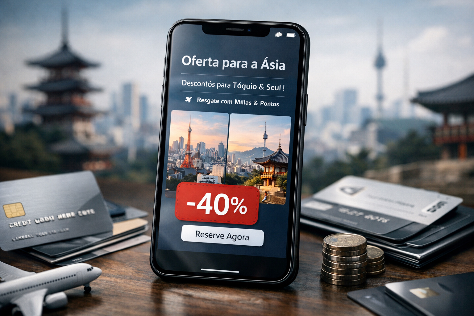 Clube Livelo oferece até 35% de desconto em voos para Tóquio e Seul até 20 de abril